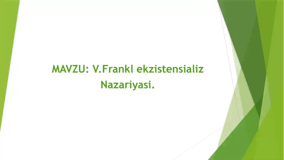 V.Frankl ekzistensializm