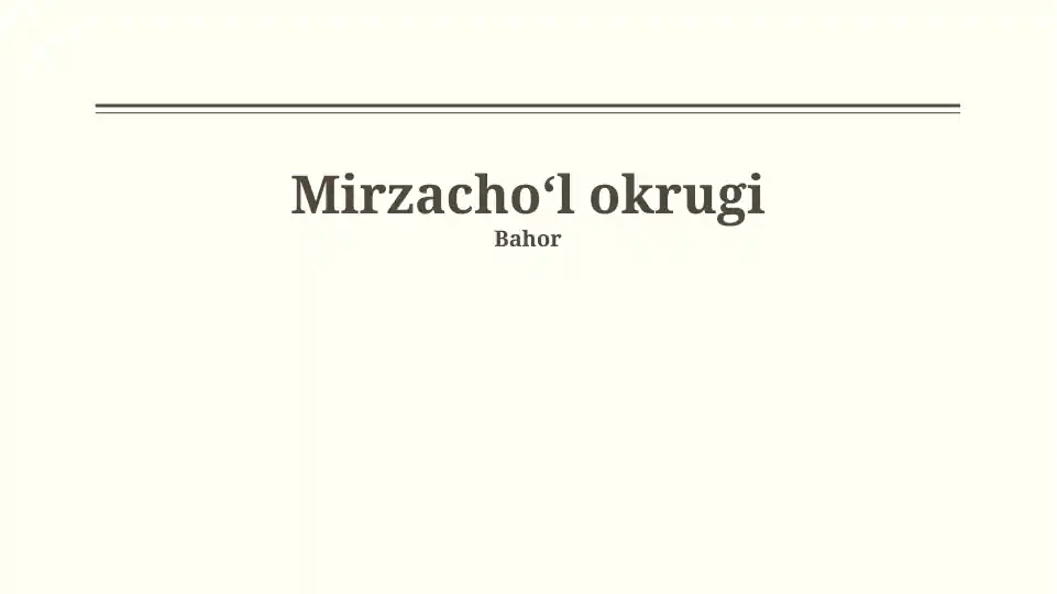 Mirzachoʻl okrugi