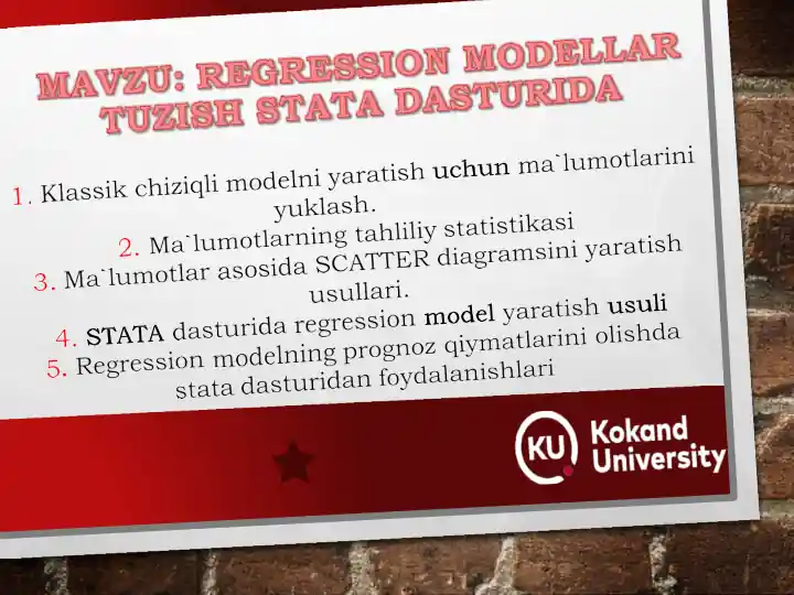 Uy xo‘jaliklarining haftalik xarajatlari bilan daromadlari o‘rtasidagi munosabatlarning iqtisodiy modeli