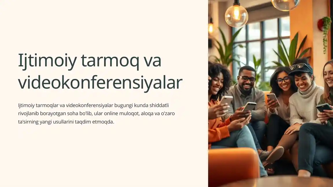 Ijtimoiy tarmoq va videokonferensiyalar