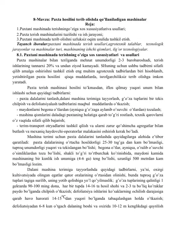 Paxta terish mashinalari