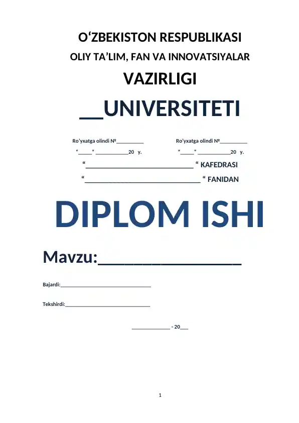 Diplom ishi mavzusi "Davlat byudjetiga qo‘shimcha daromadlar zaxiralarini aniqlash va safarbar qilishda zamonaviy axborot texnologiyalarini qo‘llash ko‘lamini kengaytirish masalalari."