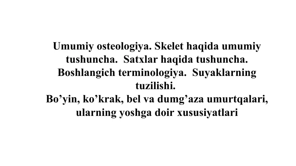 Umumiy osteologiya