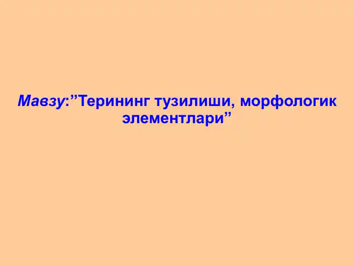 Терининг паразитар касалликлари