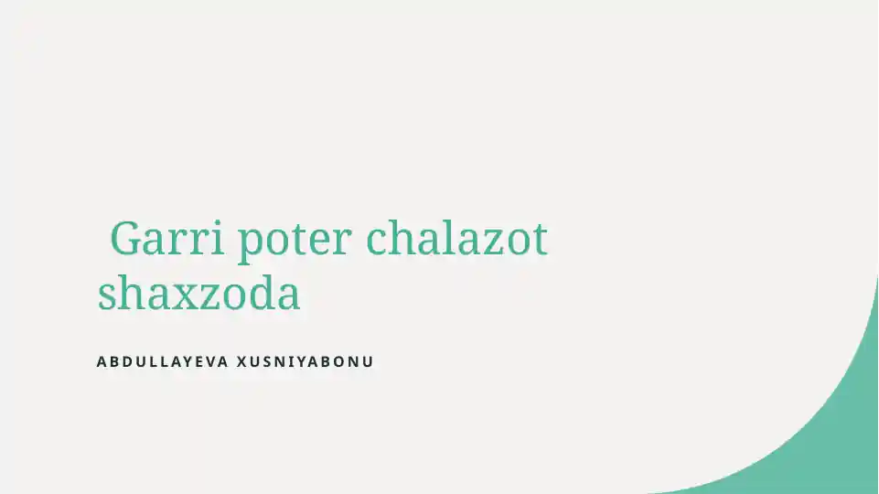 Garri Poter va sehrli realizm