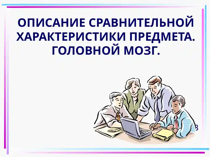 Описание сравнительной характеристики предмета.ГОЛОВНОЙ МОЗГ.