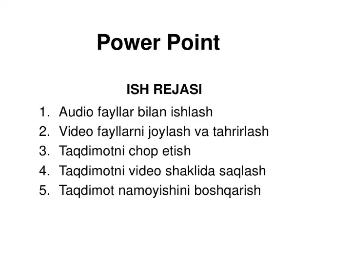 Power Point