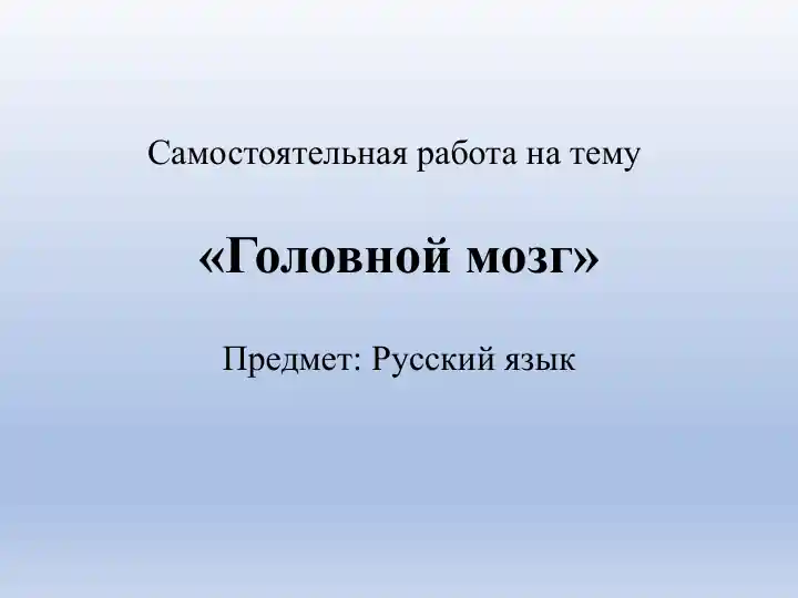 Головной мозг