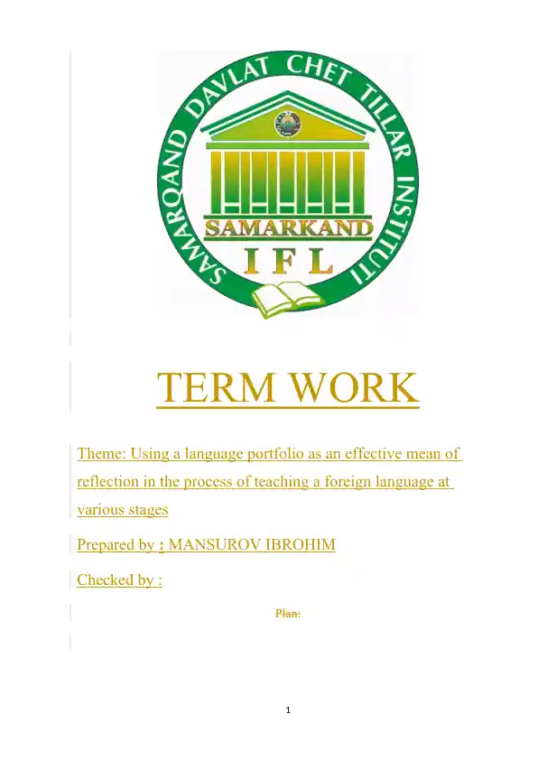 Yevropa Til Portfeli (ELP) Pedagogik Qo‘llanmasi