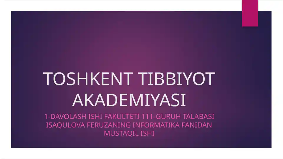 Ma'lumotlar Ombori haqida