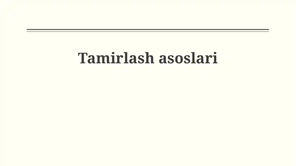 Temperingning asosiy tushunchalari