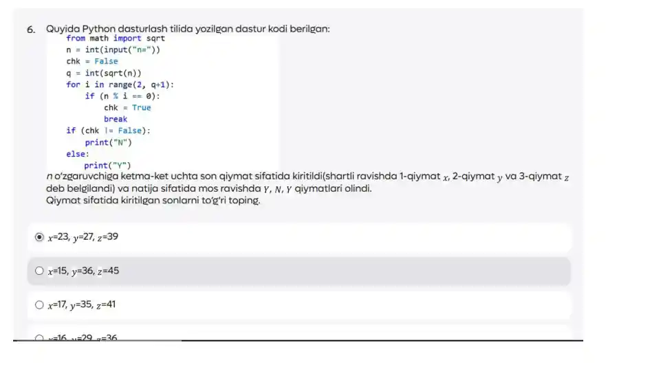 Python dasturlash tili