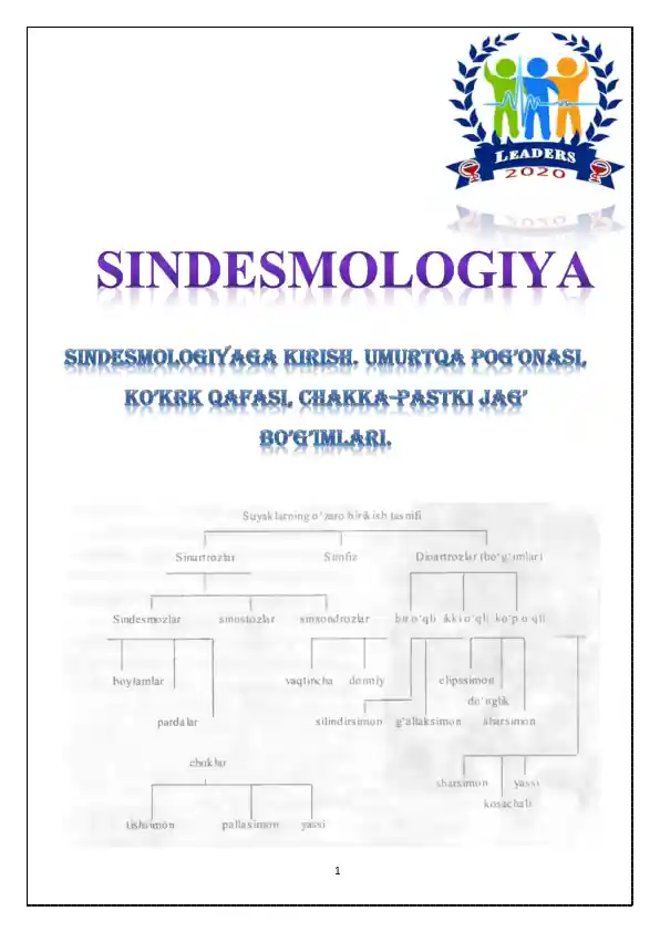 SINDESMOLOGIYA