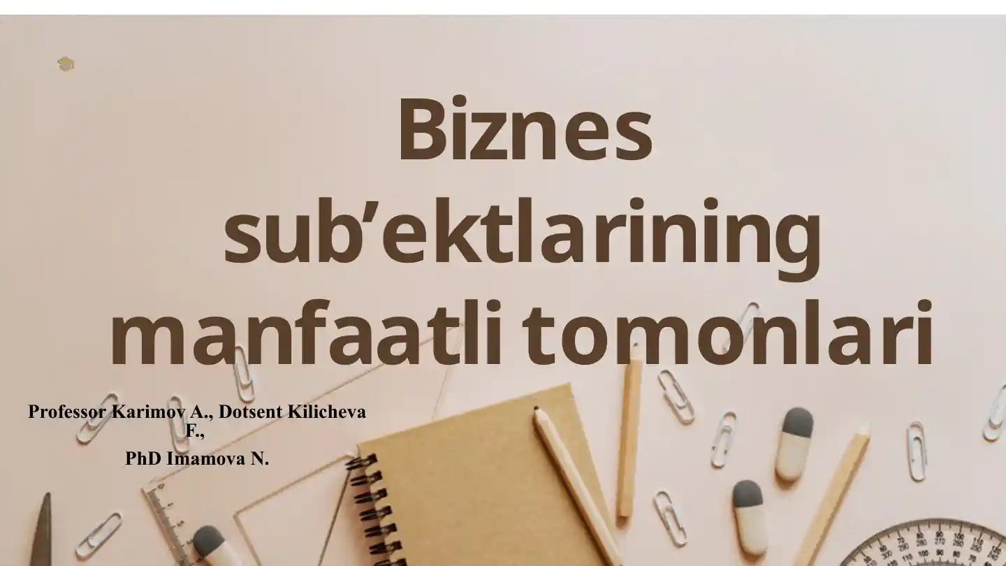 Biznеs sub’ektlаrining manfaatli tomonlari