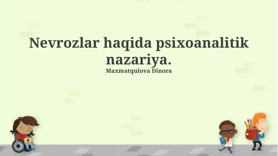 Nevrozlar haqida psixoanalitik nazariya