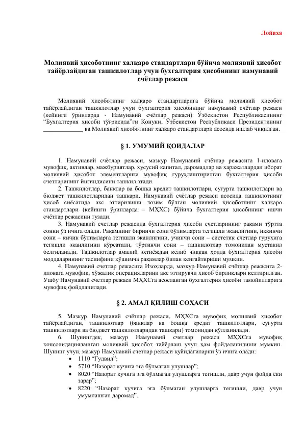 Namunaviy Schotlar Rejasi