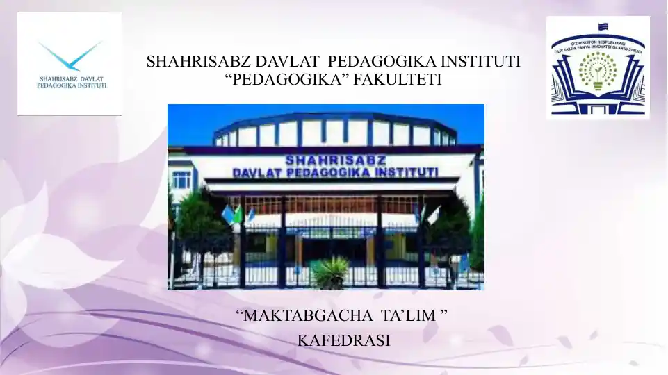 Maktabgacha Ta lim Tashkilotining Ish Hujjatlari