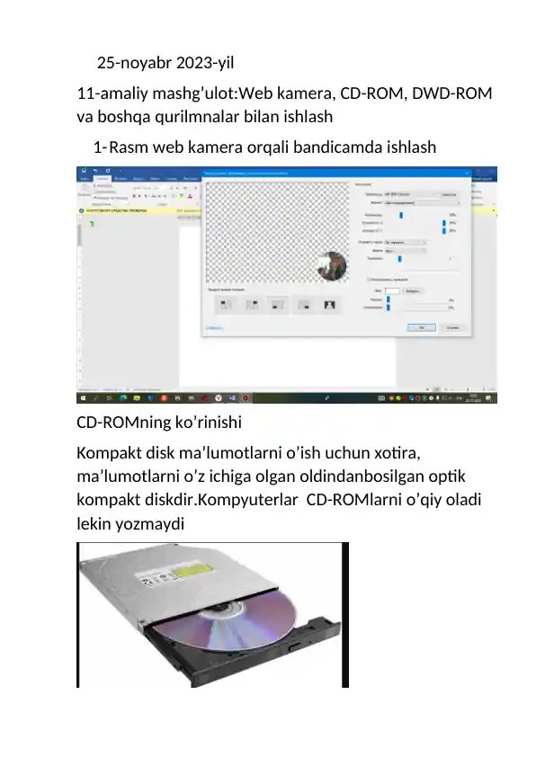 Web kamera, CD-ROM, DVD-ROM