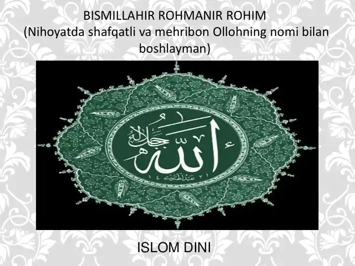 Musulmon Islom dini va musulmonlar haqida ma'lumot