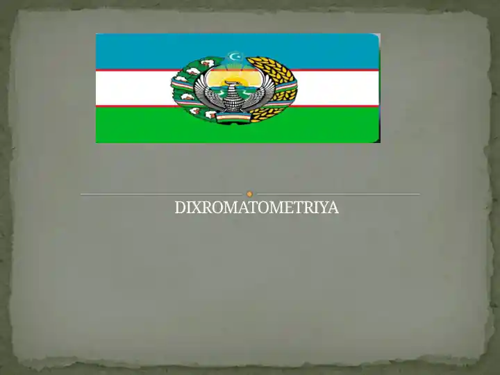 DIXROMATOMETRIYA
