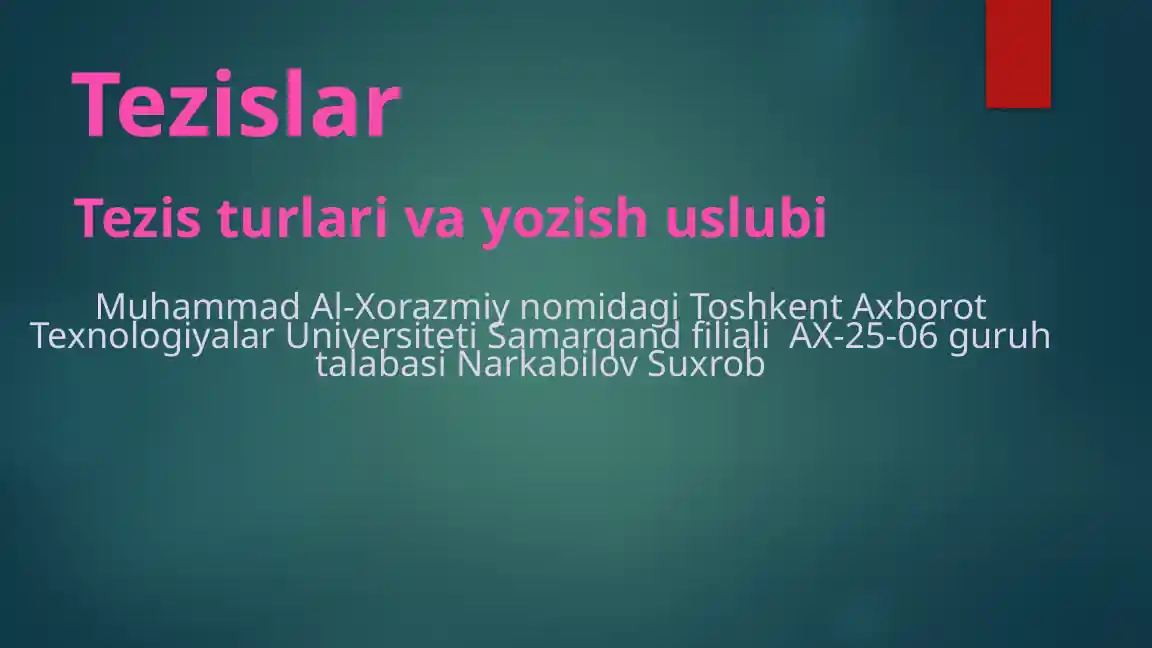 Tezislar