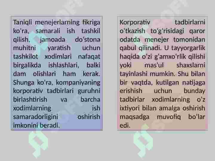 Xotinlarimiz korporativ tadbirlarda dam olishadi Xotinlarimiz korporativ tadbirlarda dam olishadi