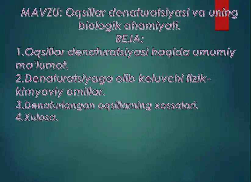 Protein denaturatsiyasi