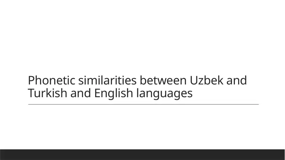 similarities between Uzbek and Turkish and English languages