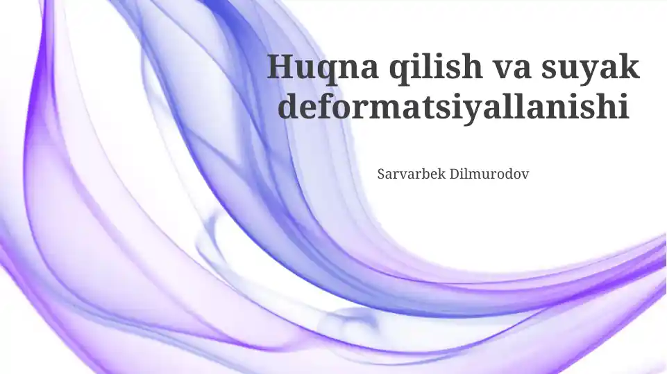 Kliyizmalar va suyak deformatsiyallanishi