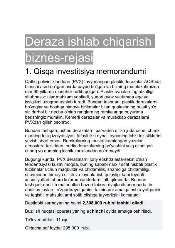 Plastik derazalar
