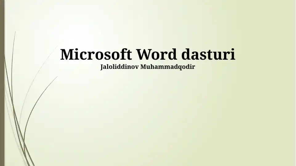Word Rasmlari Microsoft Word dasturi