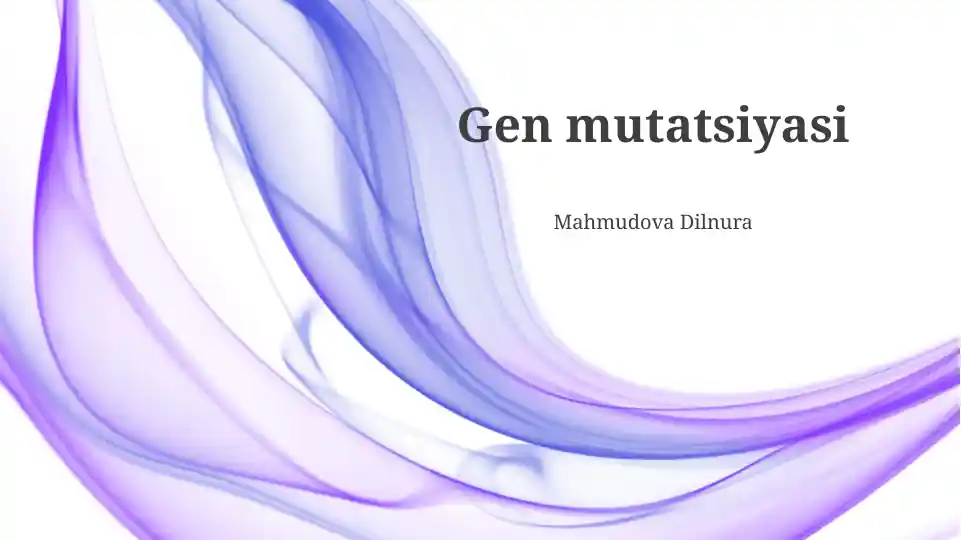 Gen mutatsiyasi