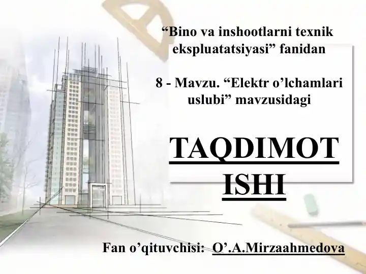 Elektr o’lchamlari uslubi