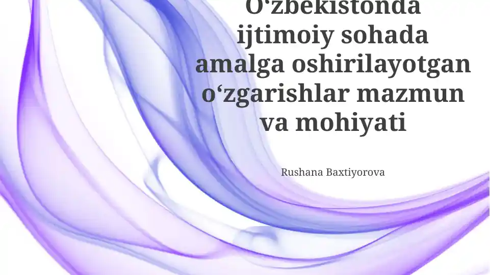 Sog'liqni saqlash sohasidagi yangilanishlar