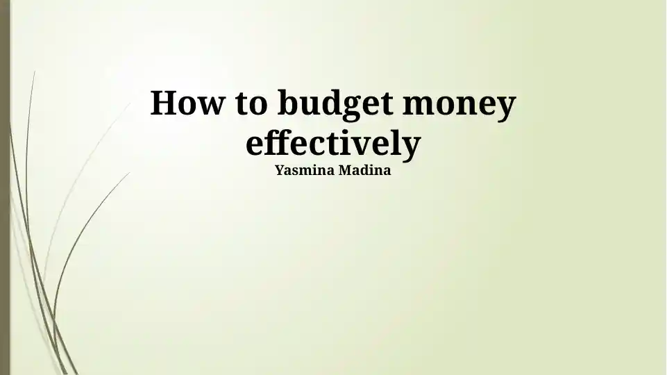 How to budget money effectively
