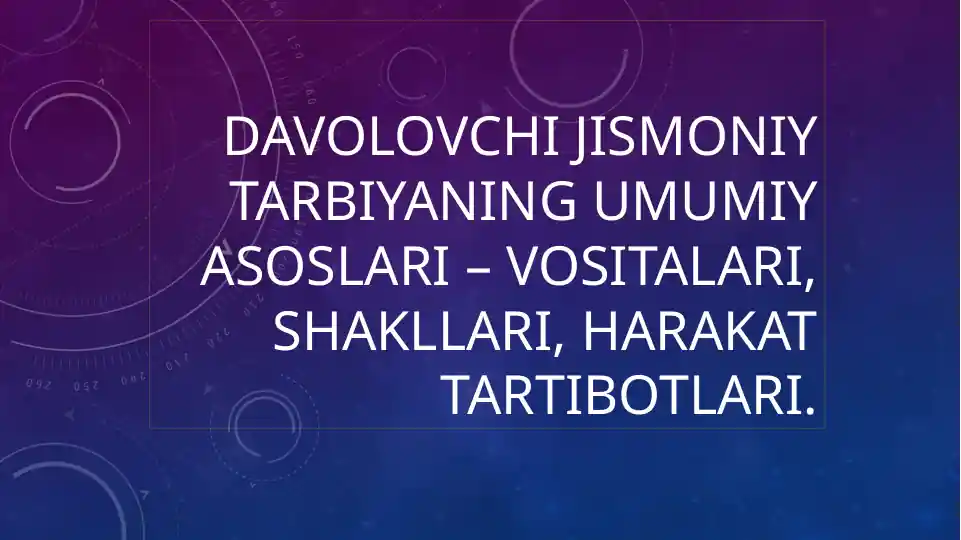 Davolovchi jismoniy tarbiya