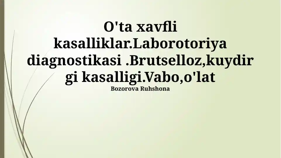 Laboratoriya Diagnostikasi