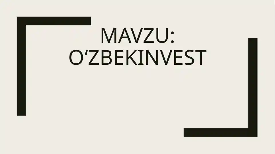 Oʻzbekinvest