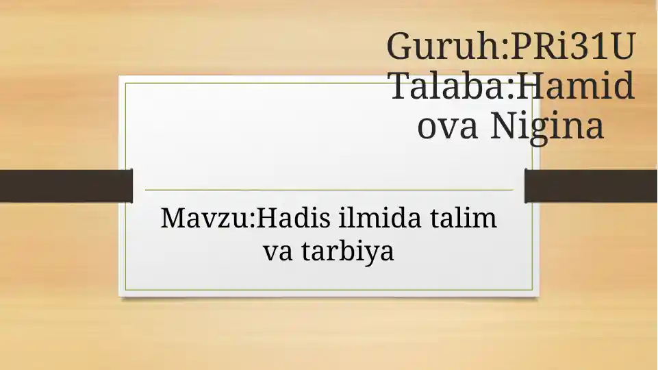 Hadis ilmi