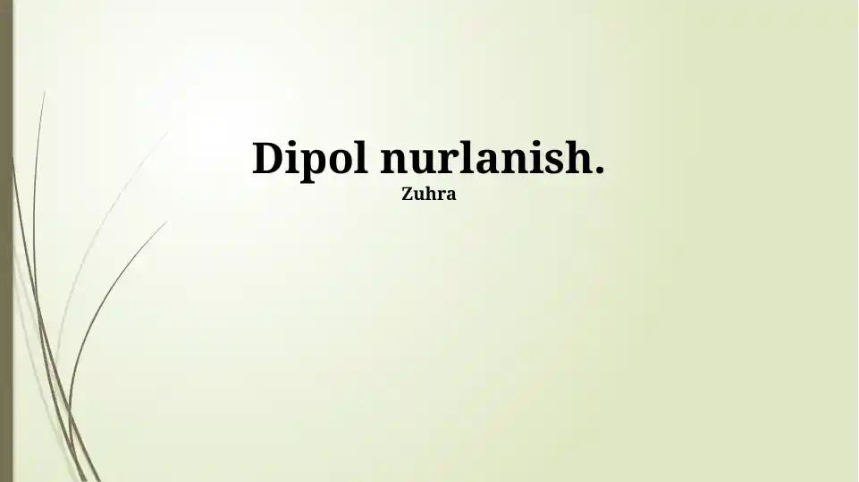 Dipol nurlanish