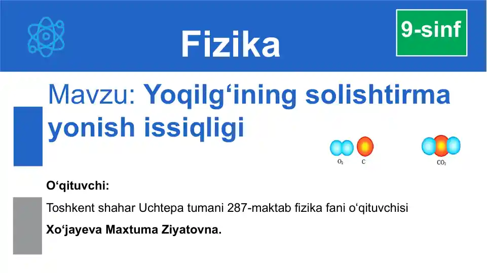 Yoqilg‘ining solishtirma yonish issiqligi