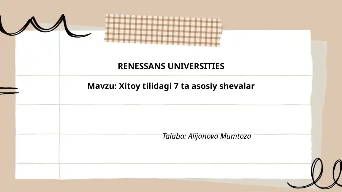 Mandarin (Putonghua)