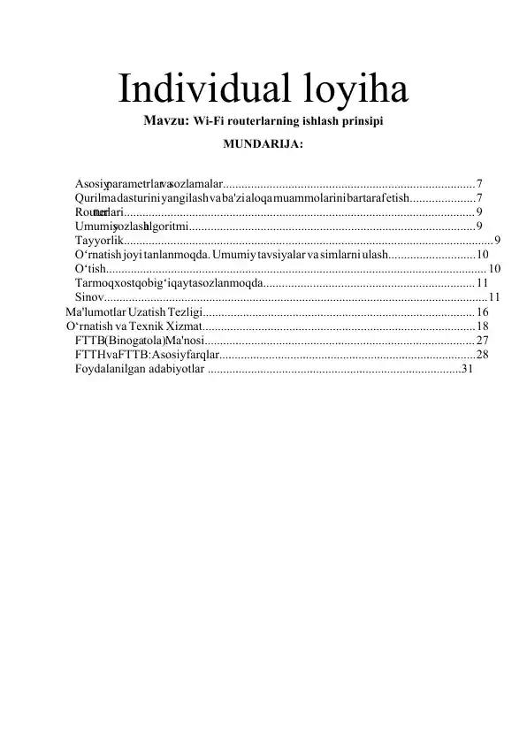 Wi-Fi routerlarning ishlash prinsipi