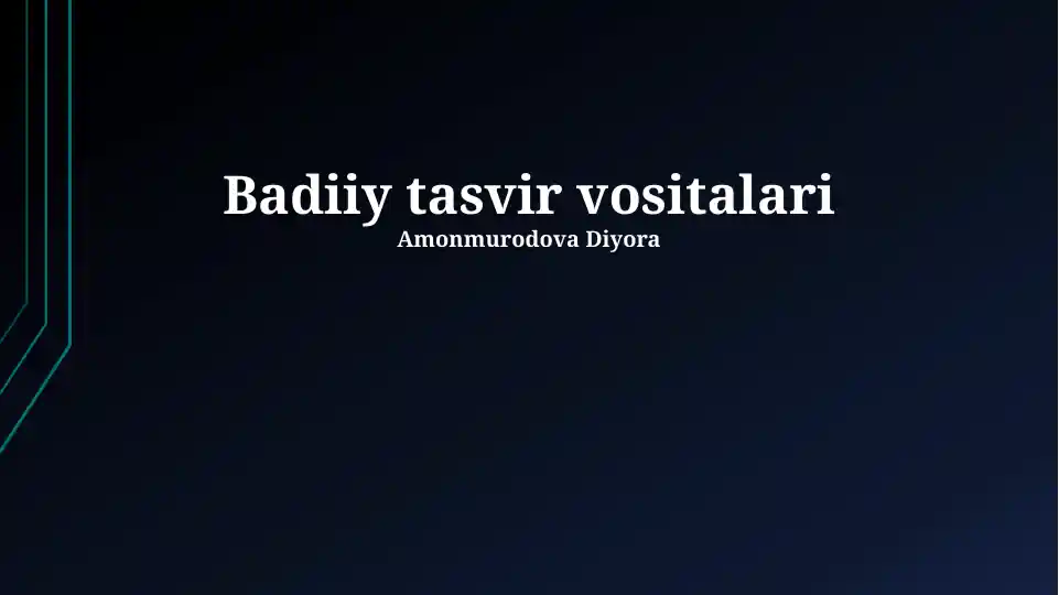 Adabiy San'atlarni Tahlil Qilish