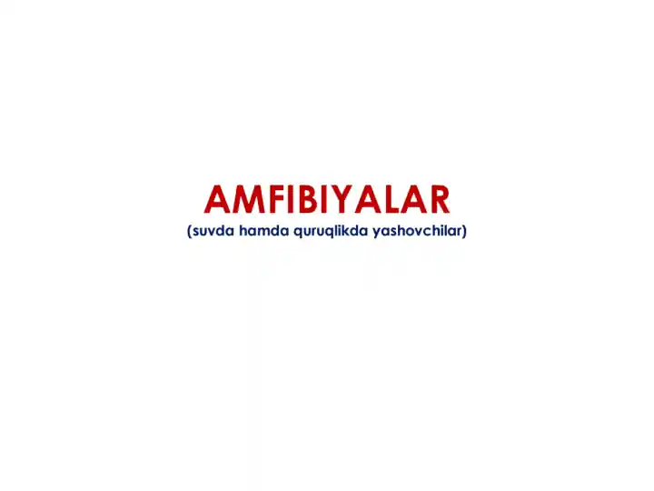 AMFIBIYALAR