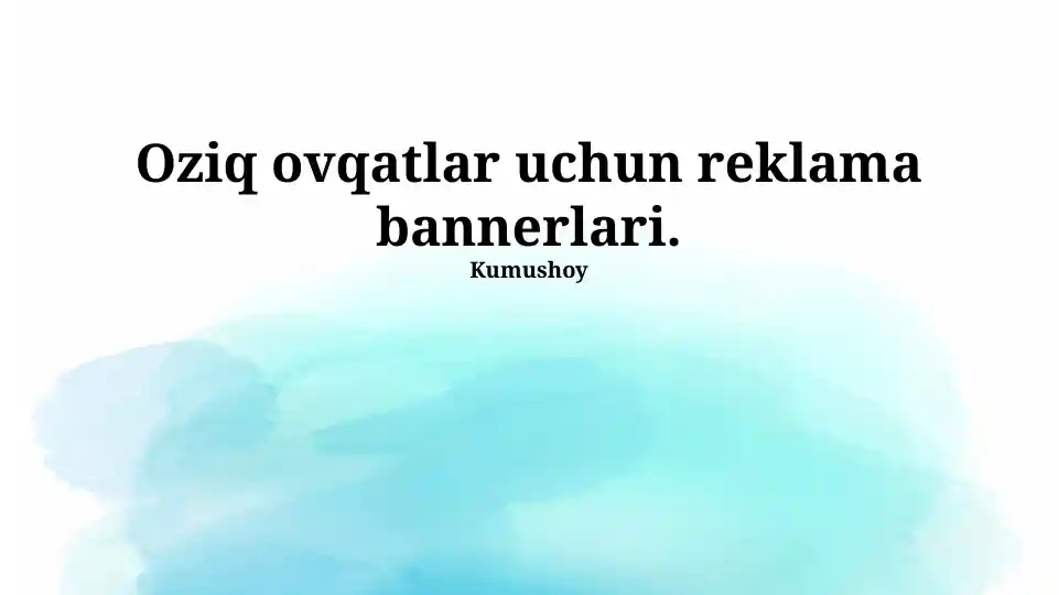 Oziq ovqatlar uchun reklama bannerlari