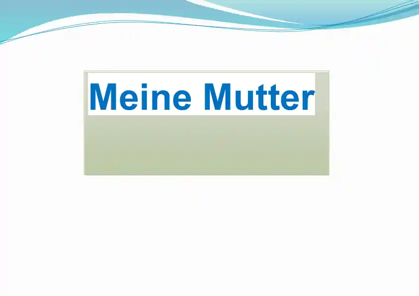 Meinem Mutter