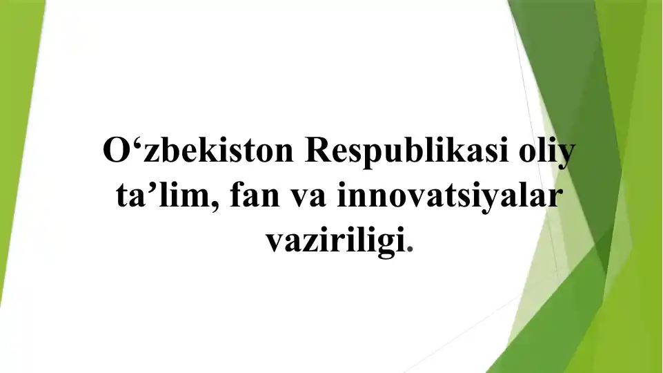 O‘zbekiston Respublikasi oliy taʼlim, fan va innovatsiyalar vaziri