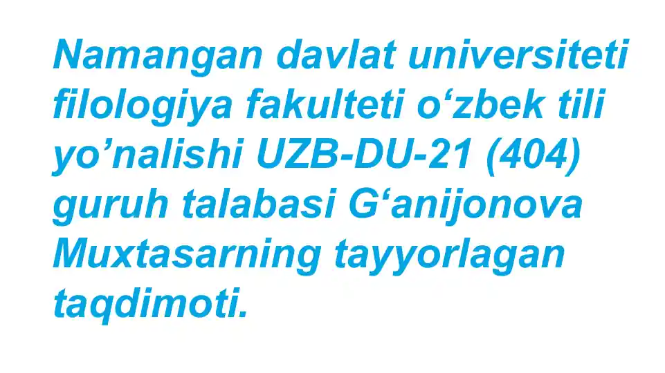 Abdulla Oripov she'riyatida Vatan manzaralarining aks etishi