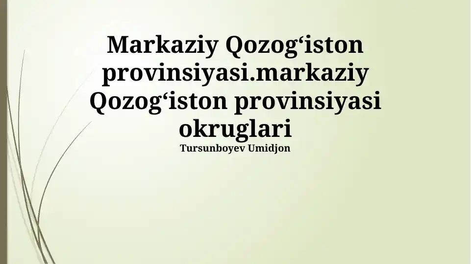 Markaziy Qozogʻiston viloyati